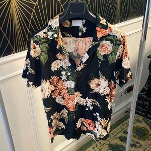 ASOS men’s revere collar shirt in floral pattern